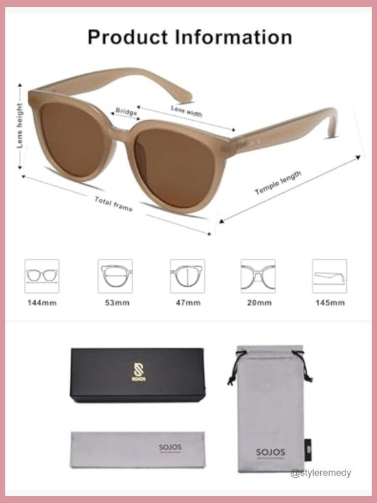 Cat Eye Polarized Sunglasses with UV400 TAC Lenses